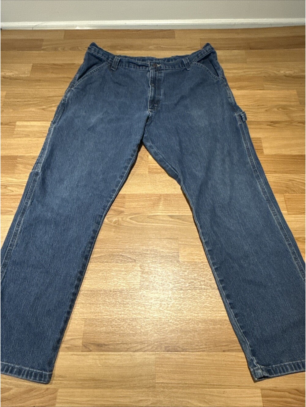 Wrangler Mens Carpenter Jeans Dark Wash Denim Workwear Pants 38X30 1094LXWDV